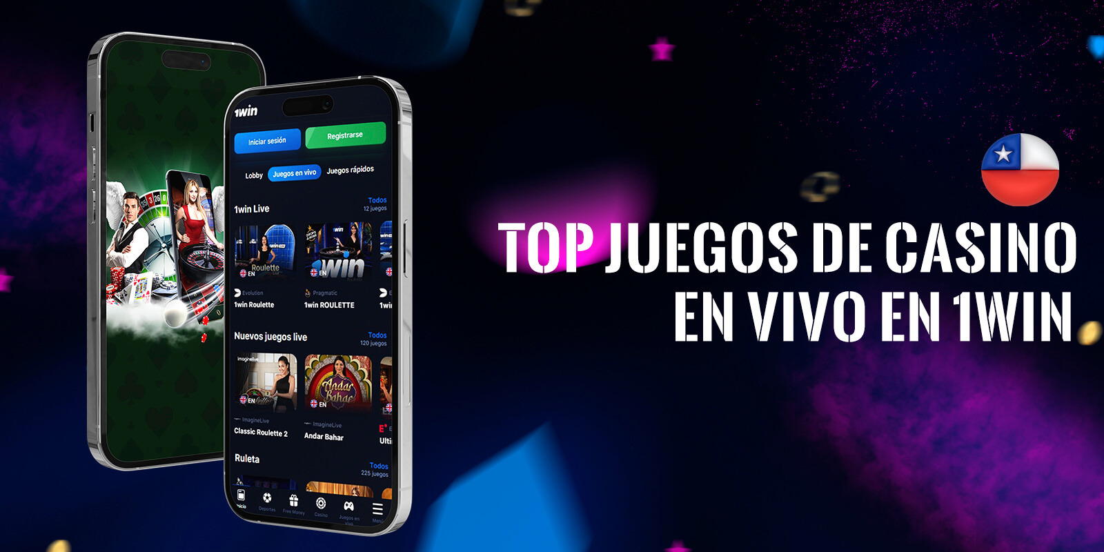 Principales juegos de casino en vivo disponibles en 1Win con crupieres reales y transmisión en directo.