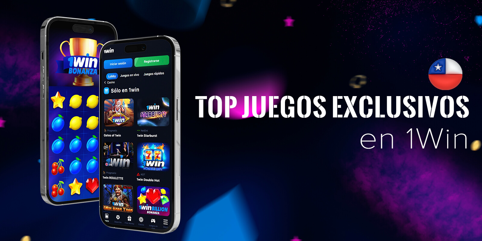 Juegos exclusivos de 1Win: 1Win Billion Bonanza, Gates of 1Win y 1Win Double Hot.